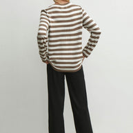 Knitted jumper with stripes