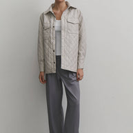 Quilted faux leather jacket