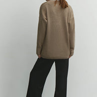 Oversized sweater with neckline
