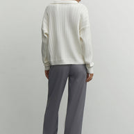 Knitted polo sweater