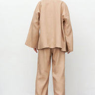 Linen kimono cape with belt
