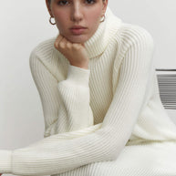 Loose cut knit midi dress