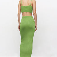 Knitted midi skirt