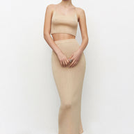 Knitted midi skirt