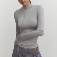 Longsleeve textured in black/gray