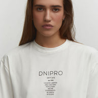 T-shirt with Dnipro print in milk