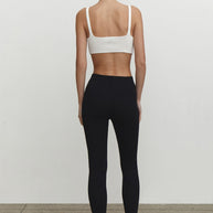 Knitted crop top in milk/cappuccino
