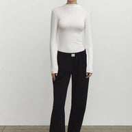 Longsleeve textured in nude/milk
