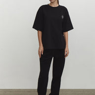 T-shirt THE LACE x TEPLO in black/milk