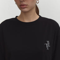 T-shirt THE LACE x TEPLO in black/milk